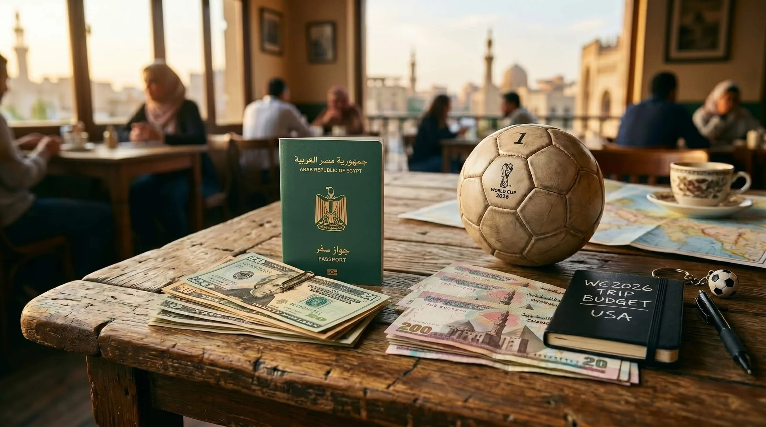 جدول تقدير ميزانية كأس العالم 2026 للمشجع المصري (بالدولار الأمريكي) لمدة 10 أيام