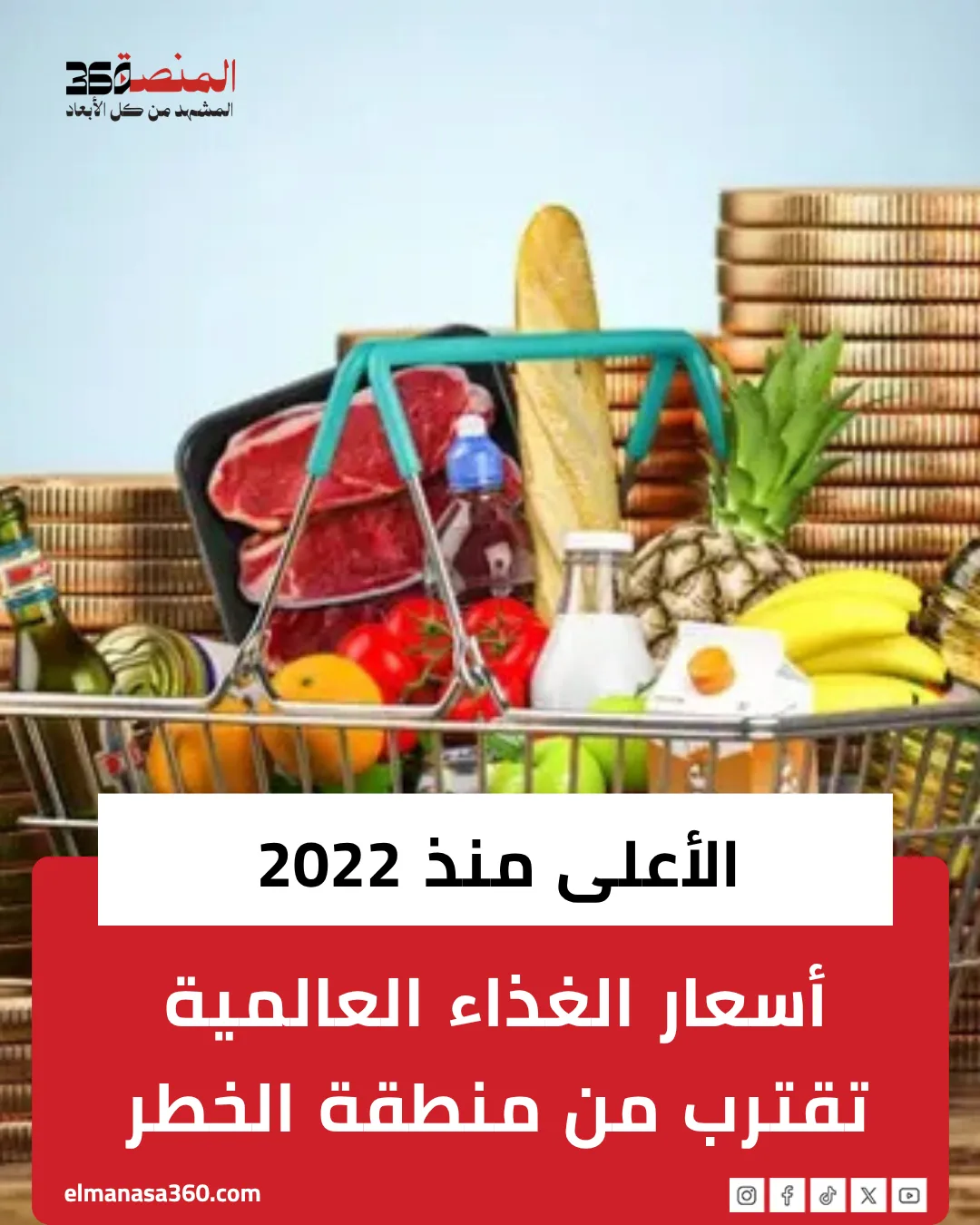 أسعار الغذاء العالمية تقترب من منطقة الخطر