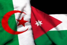 أعلام الجزائر والأردن