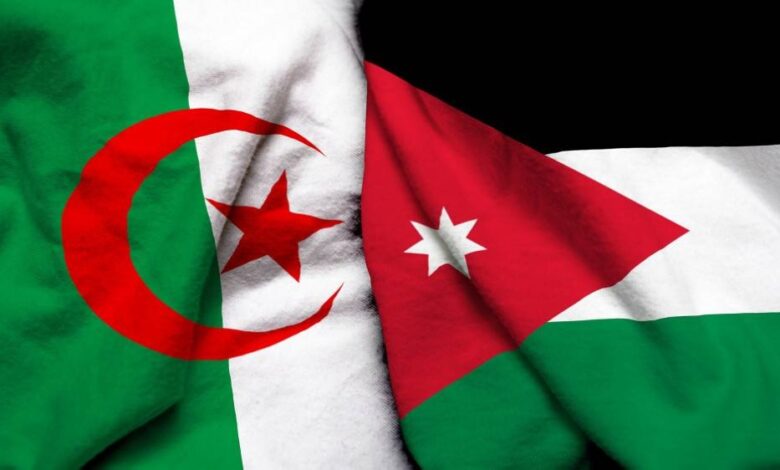 أعلام الجزائر والأردن
